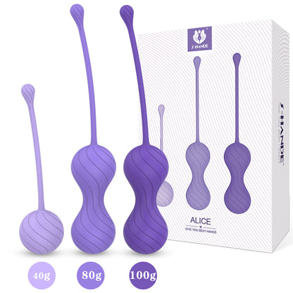 Purple Kegel Balls Set - 3 pcs set - image 2