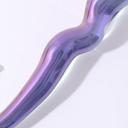 Iridescent Glass G-Spot Wand – Elegant Body-Safe & Temperature Play Friendly - image 3