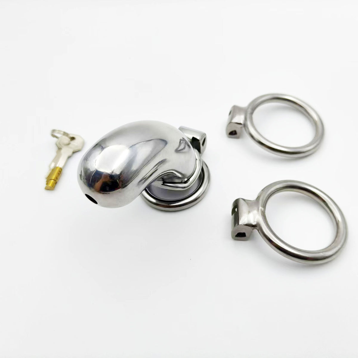 Stainless Steel Long Cylindrical Chastity Cage - image 3
