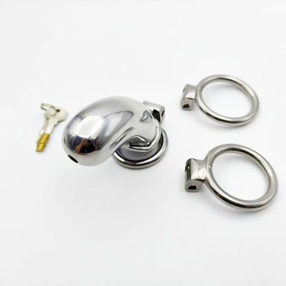 Stainless Steel Long Cylindrical Chastity Cage - image 3