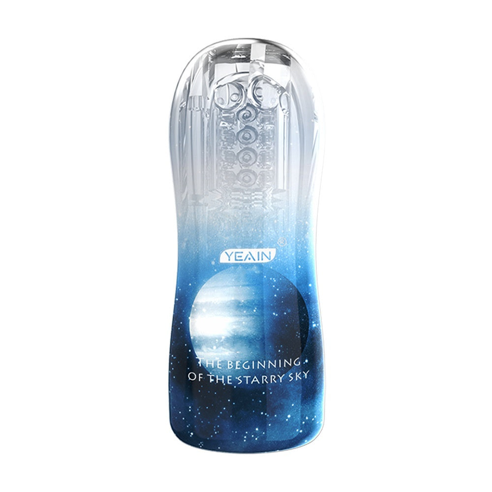 Male Masturbator Cup Soft Silicone Massager for Men Toys-Blue With Vibrations - image 7