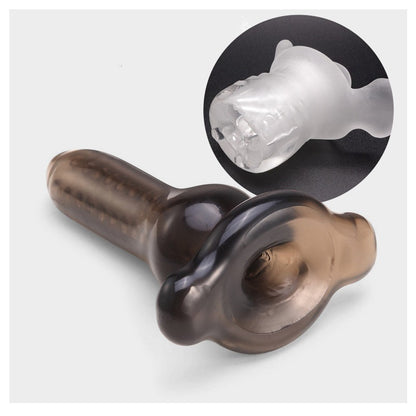 Black Cock Penis Sleeve Cock Sheath Butt Plug - image 4