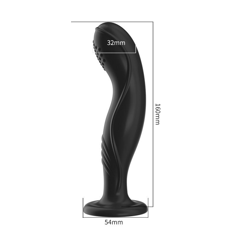 Tri-Color Silicone Butt Plug - Black - L - image 3