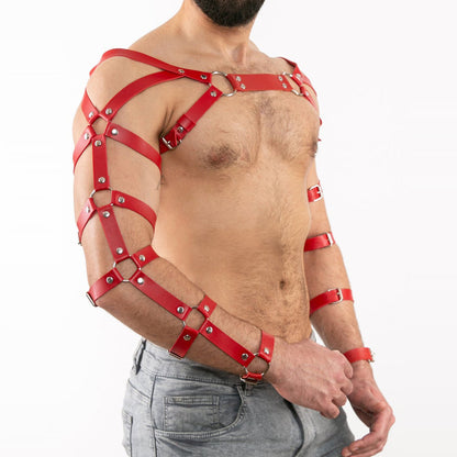 Men's Arm and Shoulder Leather SM Bondage Binding Strap - image 7