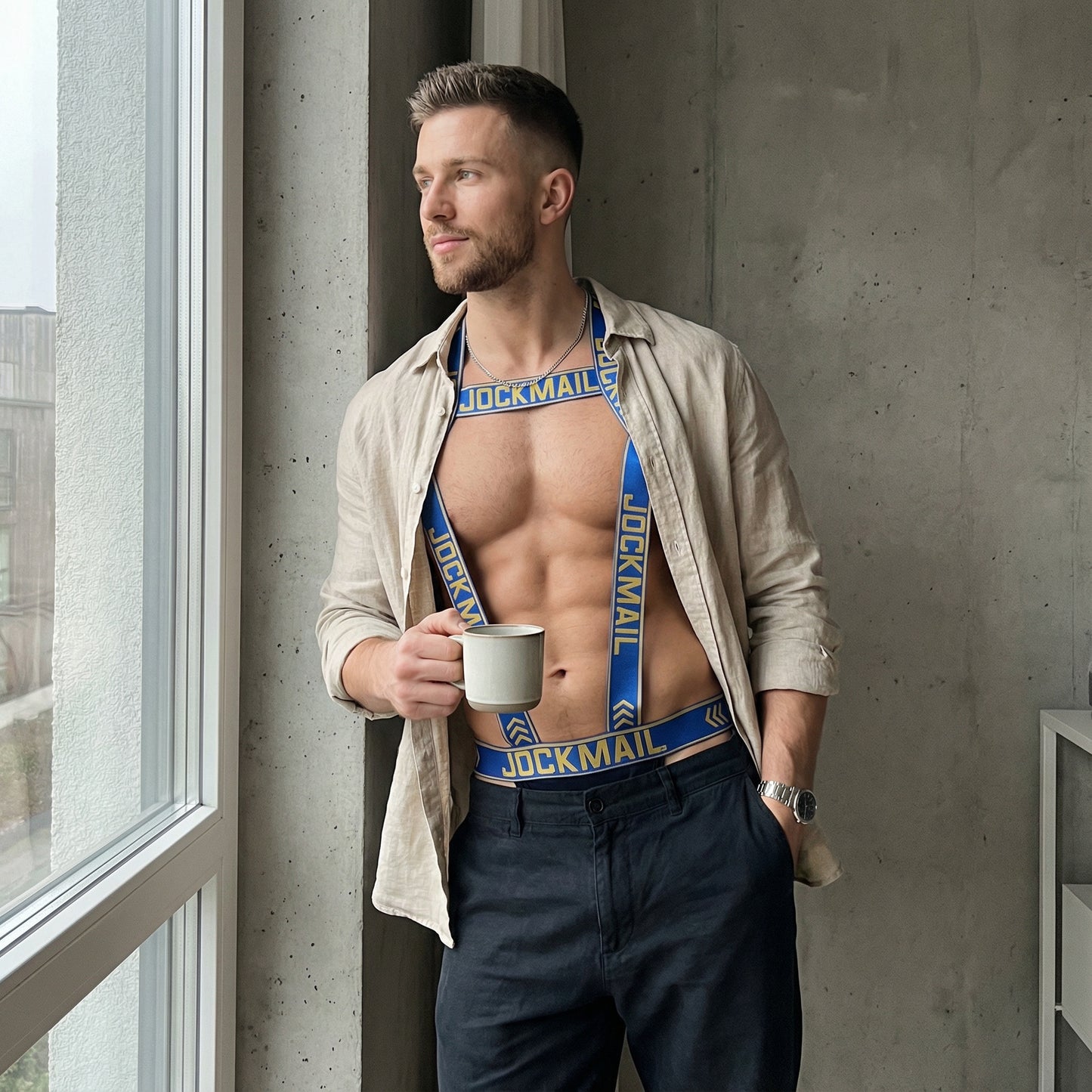 Jockmail Mens Harness With Jockstrap Bodysuit - image 2