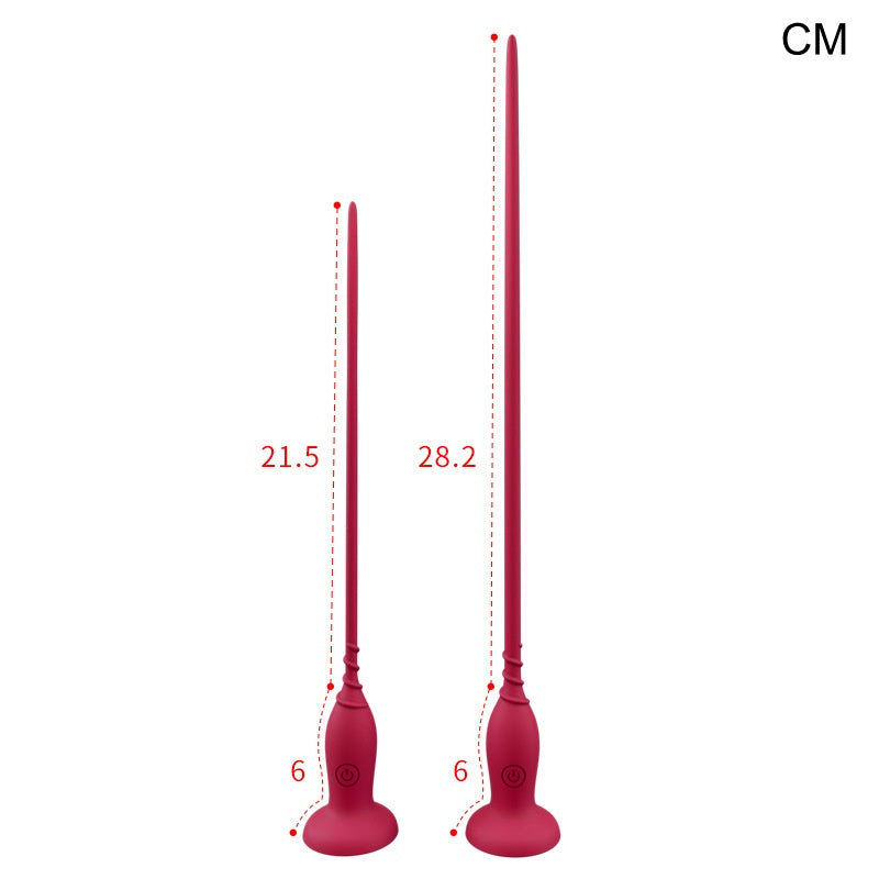 Silicone Electric Urethral Sounding With Suction Cup - Red - image 6