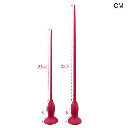 Silicone Electric Urethral Sounding With Suction Cup - Red - image 6
