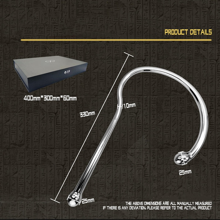 Stainless Steel Anal Hook Prostate Stimulator - L - image 2