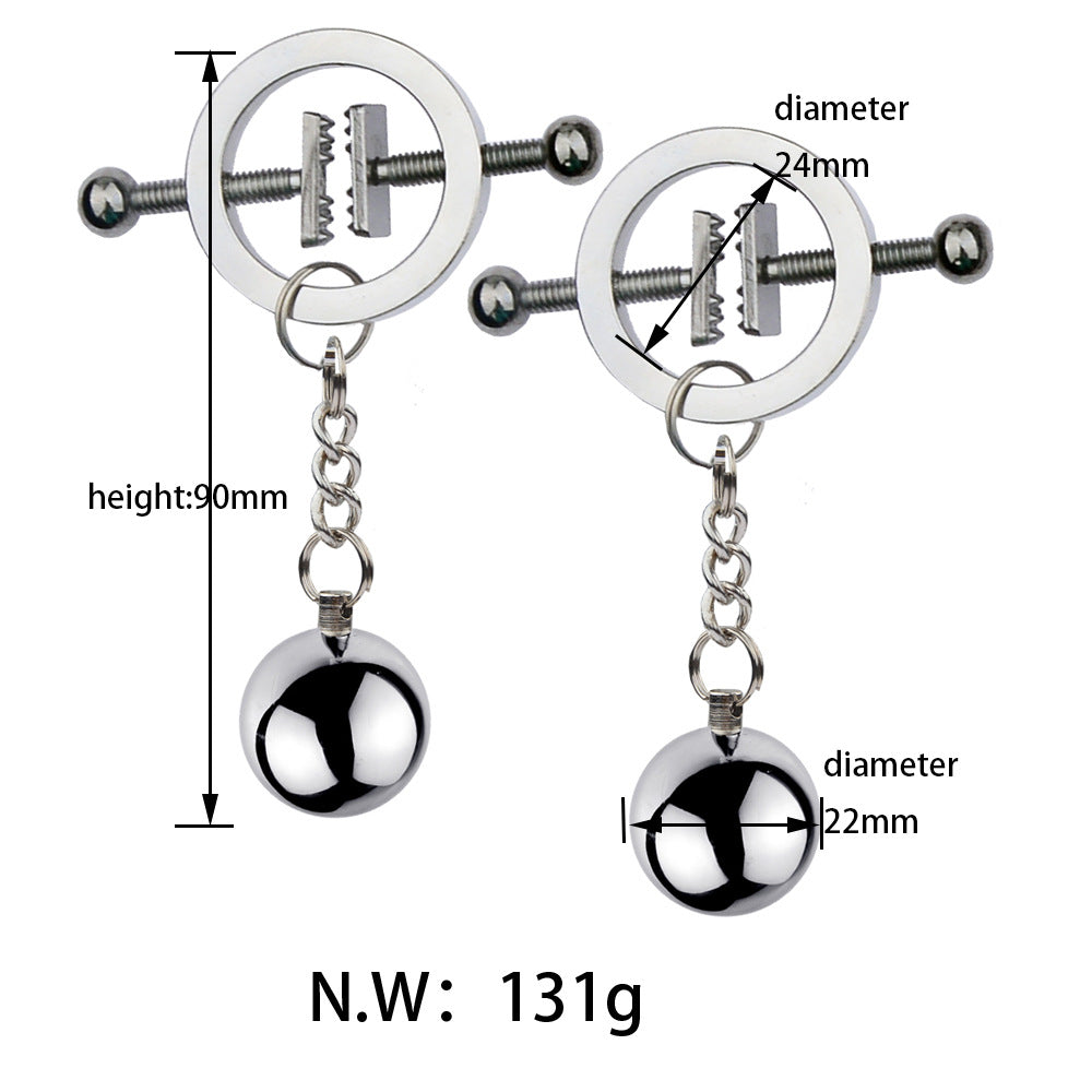 BDSM Round Chain Nipple Clamps Nipple Clips - image 1