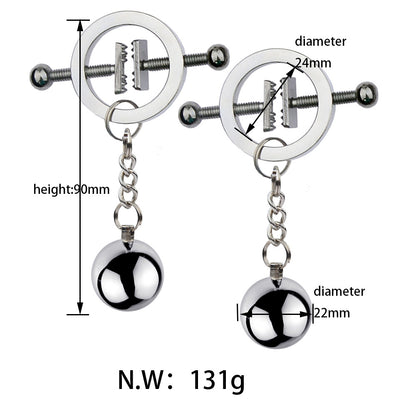 BDSM Round Chain Nipple Clamps Nipple Clips - image 1