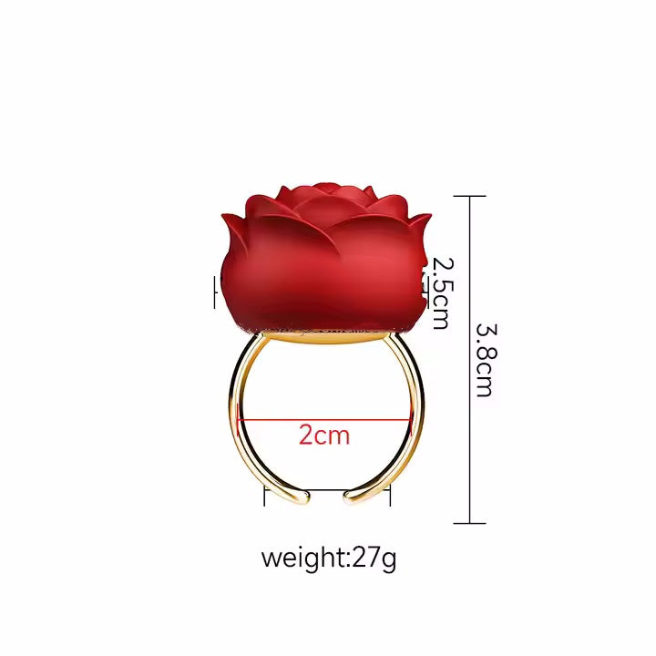 Rose Mini Finger Vibrator Ring Clit Stimulator - image 5