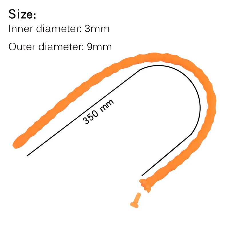  Silicone Hollow Urethra Sound To Stimulate The Plunger Masturbation - Orange-9mm - image 13