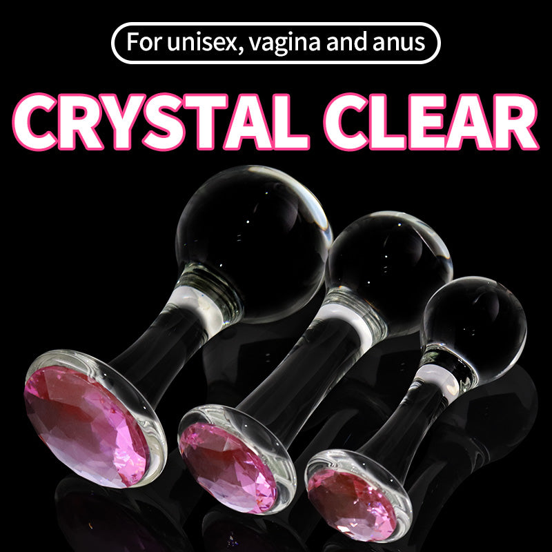 Crystalglow Glass Pleasure Anal Plug - image 0
