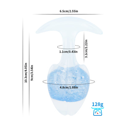 Crystal Vault Glass-Embedded Silicone Plug - Little Blue - L - image 10