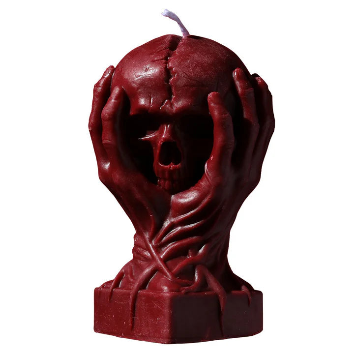 Holding a Skull Sensual Candle – Gothic Low-Temperature - image 2