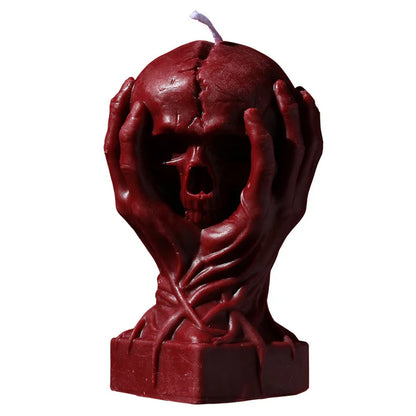 Holding a Skull Sensual Candle – Gothic Low-Temperature - image 2