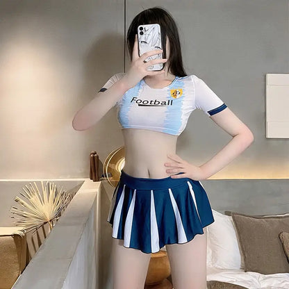 Cheerleader Costume Set - White - One Size - image 9