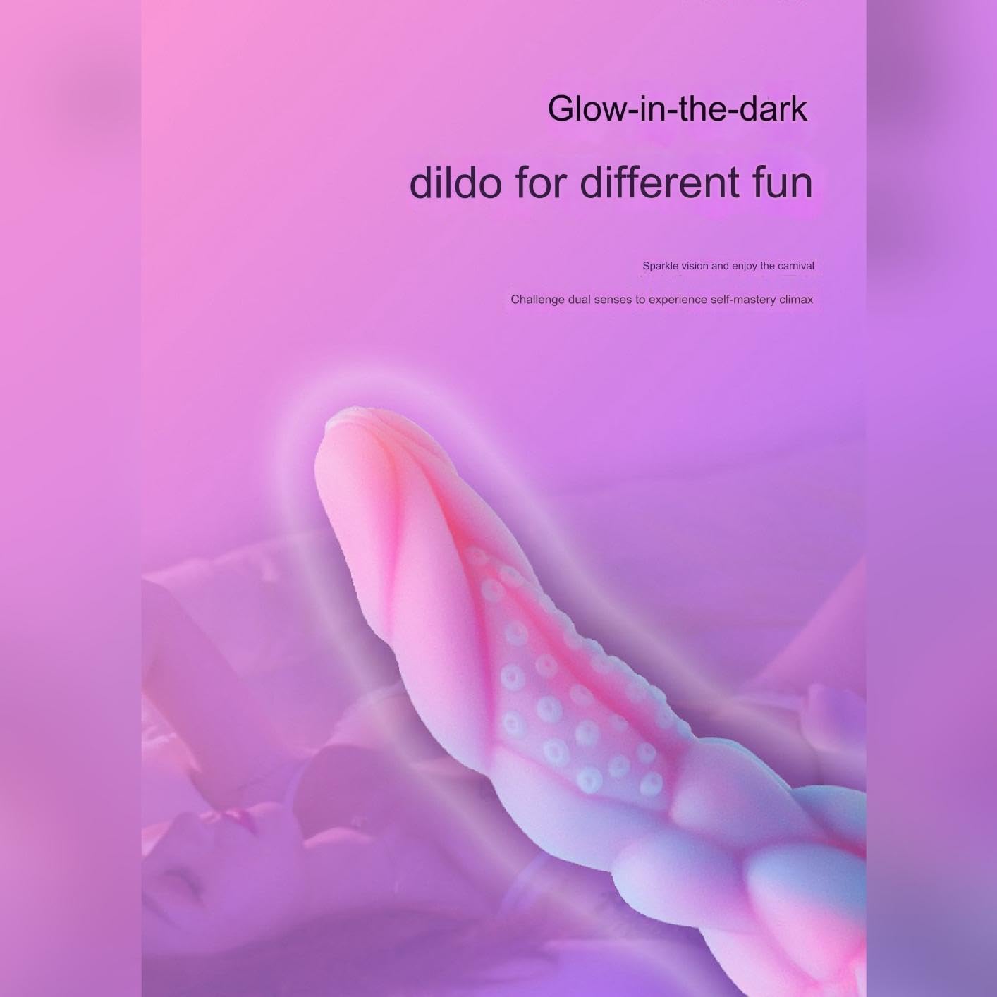 8.14'' Fantasy Monster Dildo with Multi-Texture Design & Glow-in-the-Dark Effect - image 0