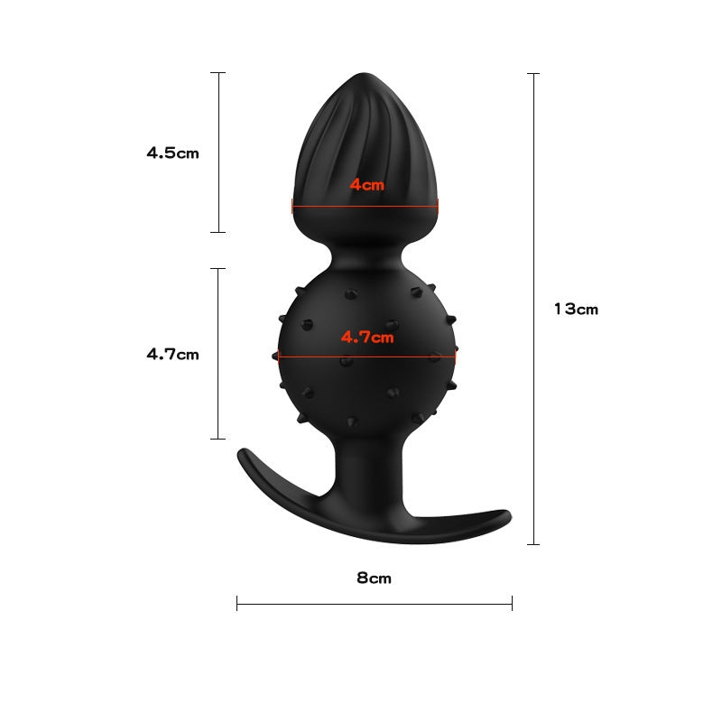 Ribbed Anal Trainer Plug with Built-In Rattle Ball – Wearable and Stimulating Design - L - image 6