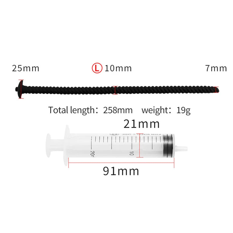 Male Spray/Washing With Syringe Urethral Plug Urethra Dil Sounding - 10mm sound + Syringe - image 8