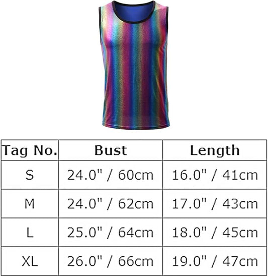Men's Shiny Rainbow Singlet  - image 0
