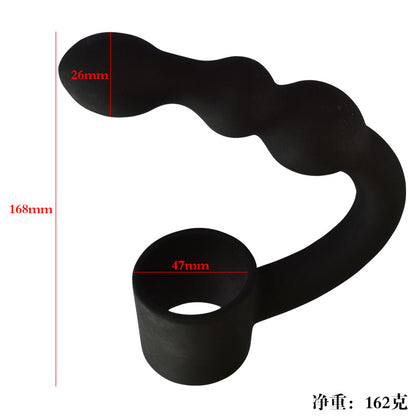Dual Cock Ring With Anal Plug - image 1