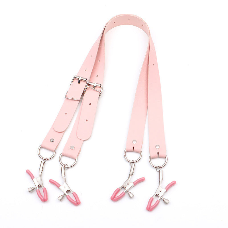 Body Clamps With Necklace - Pink - image 1