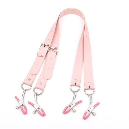 Body Clamps With Necklace - Pink - image 1