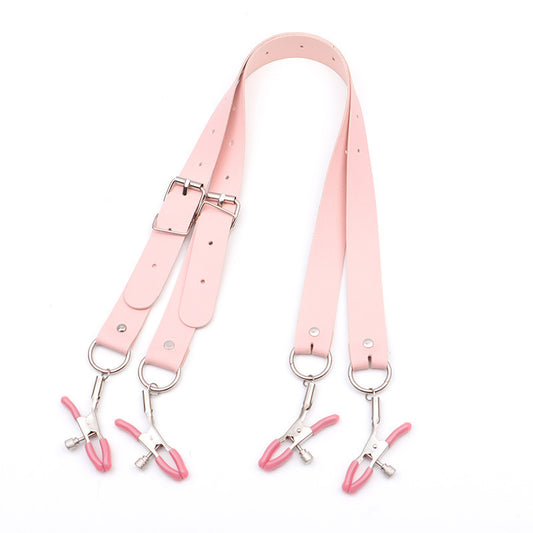Body Clamps With Necklace - Pink - image 1