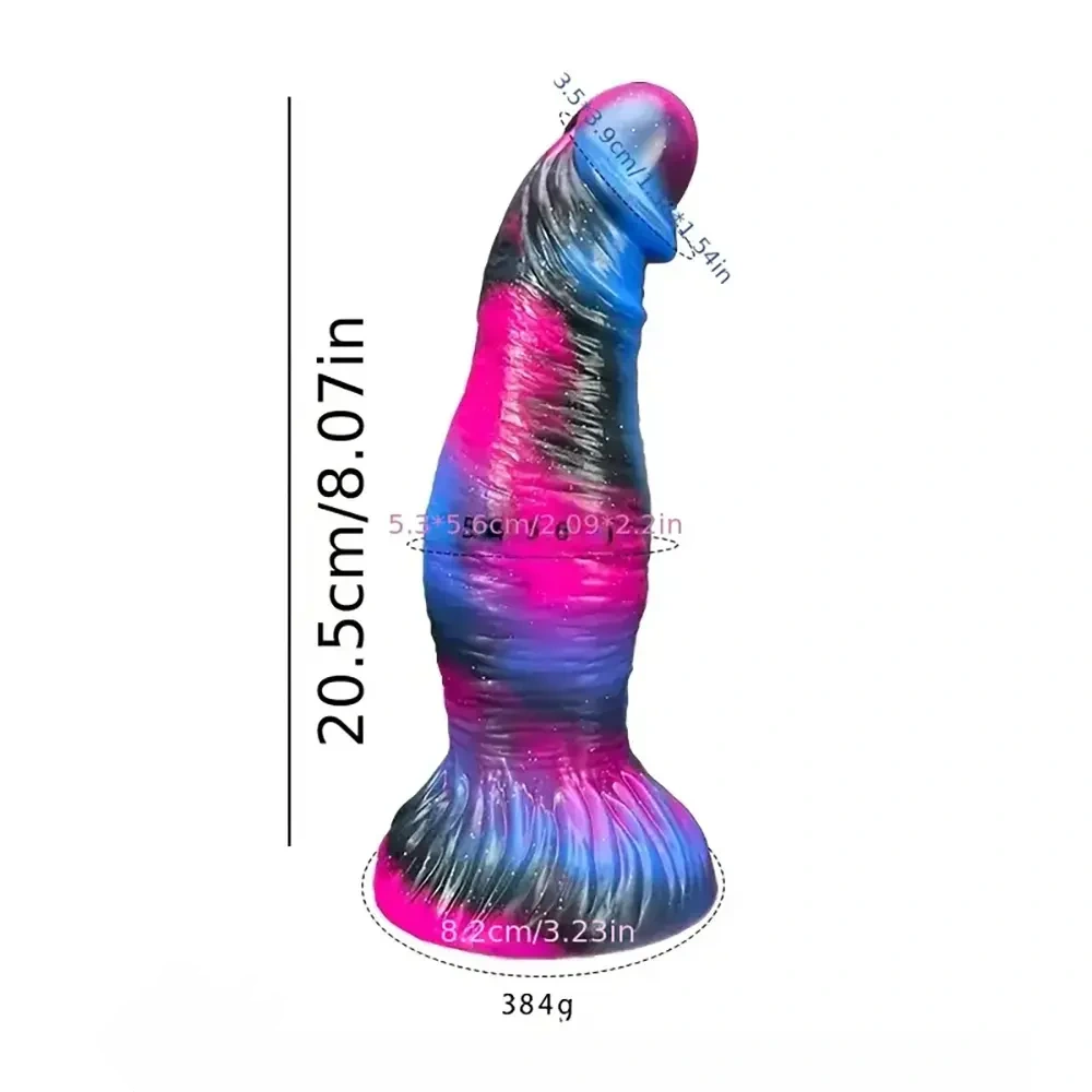 8.07" Ultra-Soft Monster Silicone Dildo with Suction Cup Base - image 6