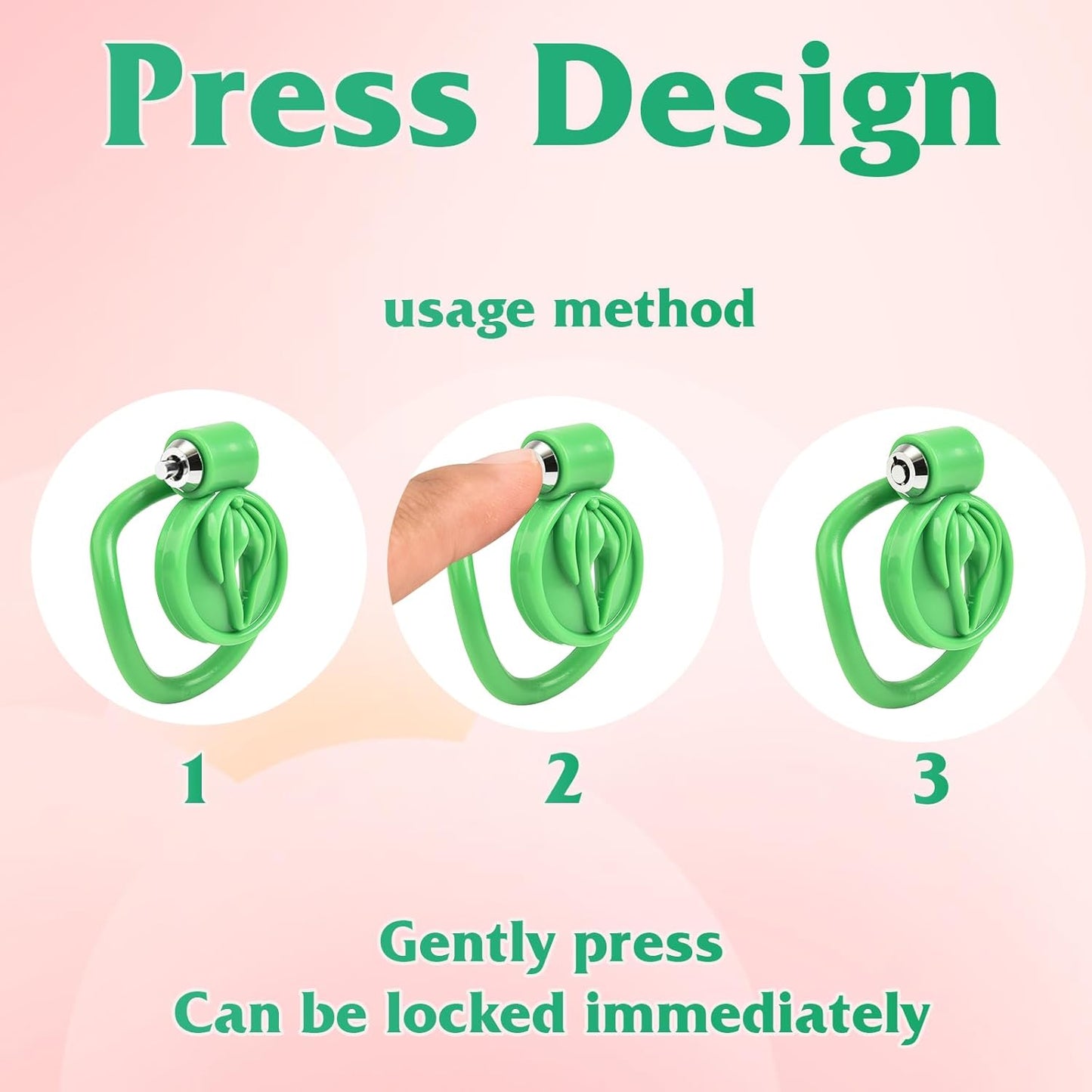 Flat Chastity Cage (Green) - image 3