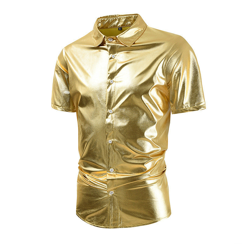Men's Metallic Shiny Night Club Party - image 3