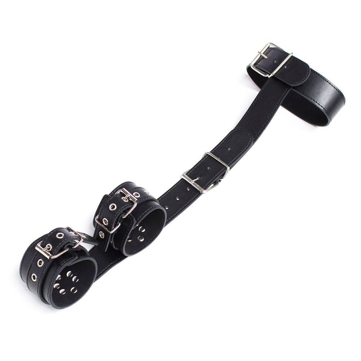 Back Arm Enslavement Restraint - ''Seal The Deal'' CBT BDSM Bondage - Black - image 1