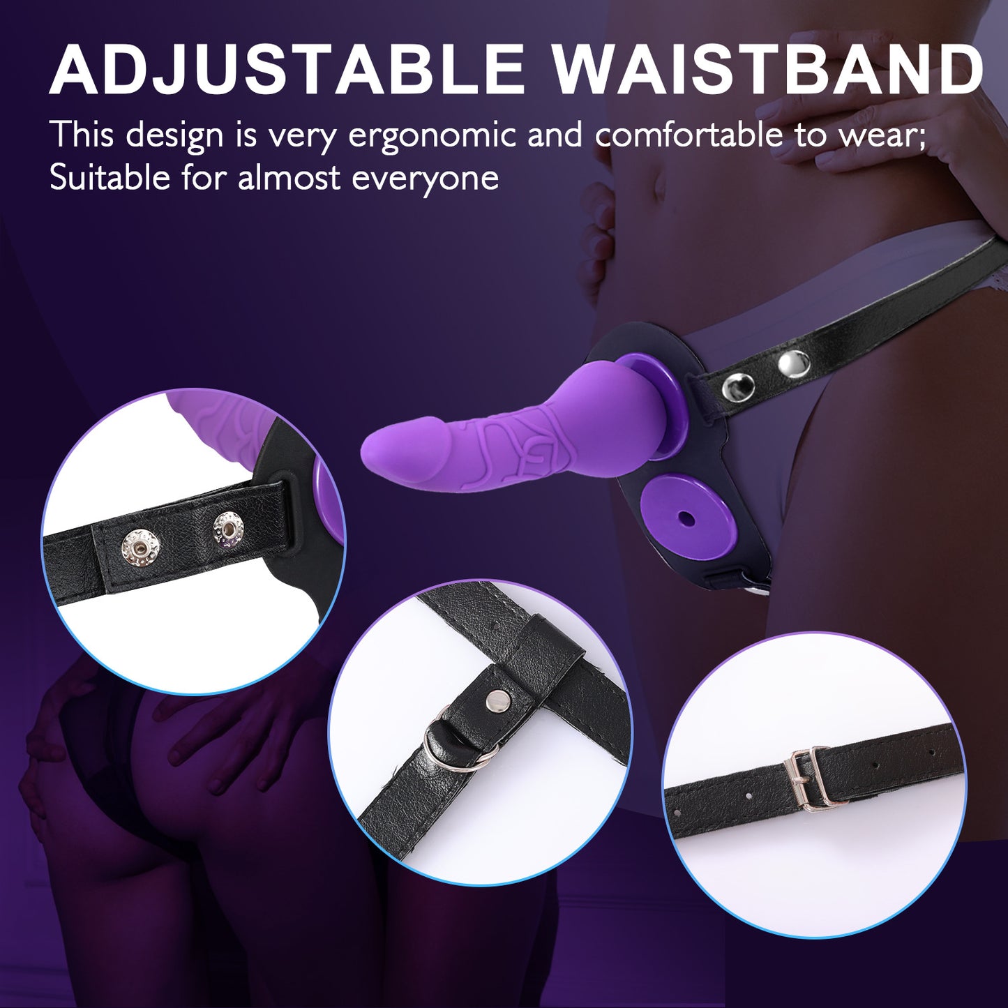 Detachable Silicone Strap-On Harness  Dildo - image 1
