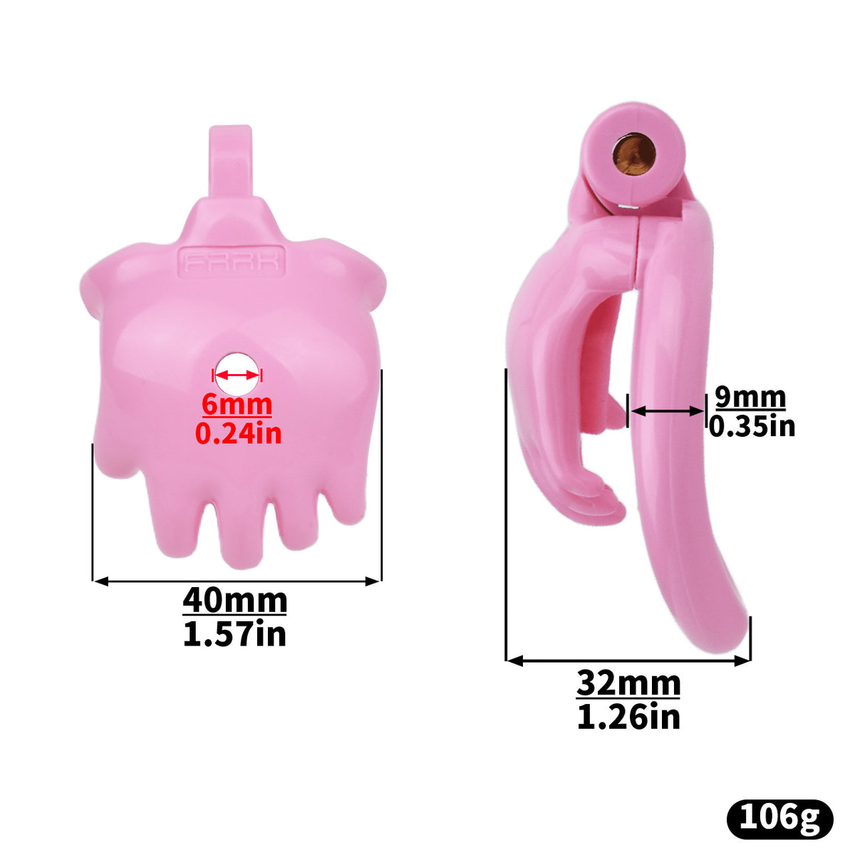 Resin Flat Chastity Cage - image 1