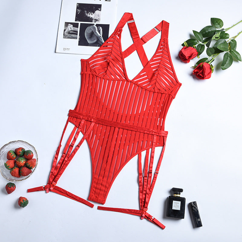 Lost In Venice Bodysuit - Red - XXL - image 3