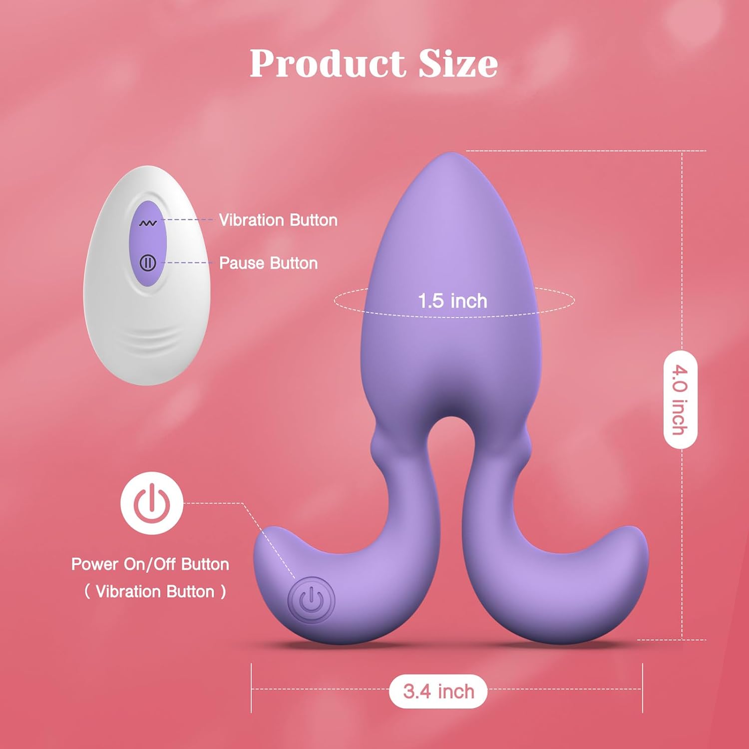 Vibrating Butt Plug with Remote Control G Spot  Clit Stimulation - image 3