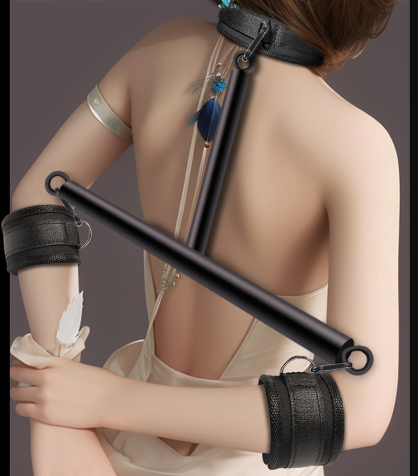 T Shape SM Spreader Bar Hand & Neck Restraints - image 2