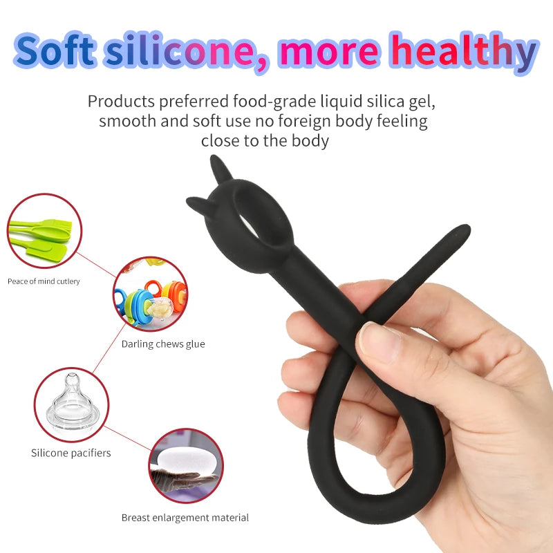 Silicone Horse Eye Penis Plug Urethra Beads Urethral Stimulator Sounding - image 1