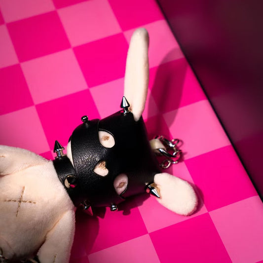BDSM Bunny Plush Keychain - image 1