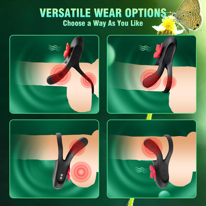 Butterfly 3-in-1 Vibrating Cock Ring Stimulator - image 4