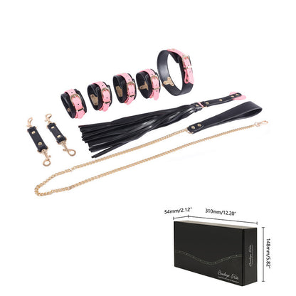 SM Erotic Glow-in-the-Dark Bondage Set - Pink - image 4