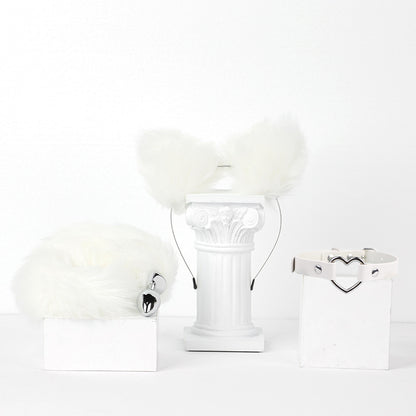 Three-piece Fox Tail Costume Set - White - image 1