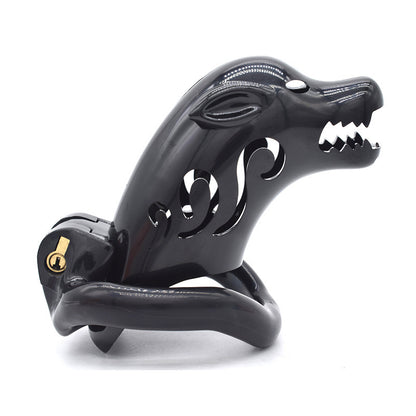 Dog Head Chastity Cage - Black - Short - image 5