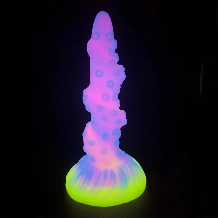 8.26'' Fantasy Tentacle Dildo with Multi-Texture Design & Glow-in-the-Dark Effect - image 2