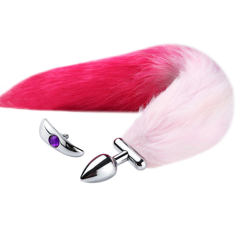 Elegant Cosplay Tail Anal Butt Plug - Pink Gradient - image 0