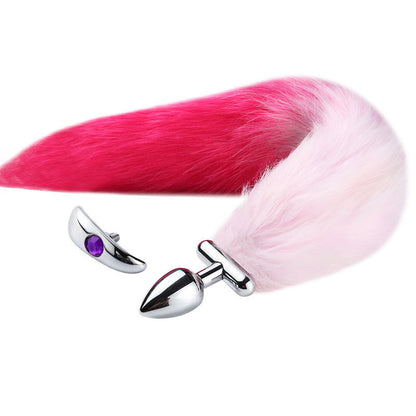 Elegant Cosplay Tail Anal Butt Plug - Pink Gradient - image 0