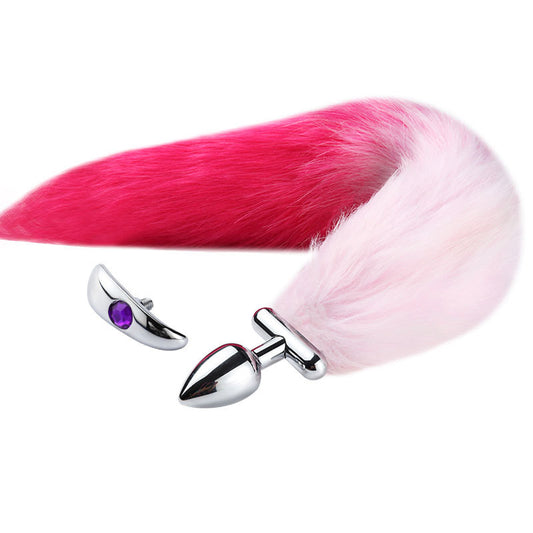 Elegant Cosplay Tail Anal Butt Plug - Pink Gradient - image 0