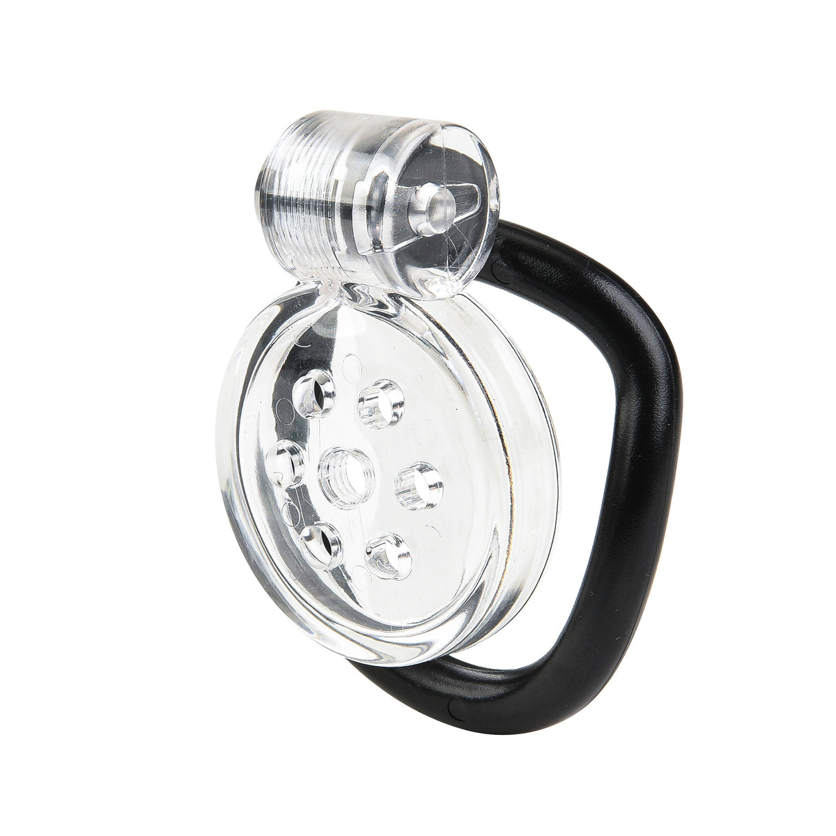 Male Chastity Cage With Clear Cage - Black - image 5