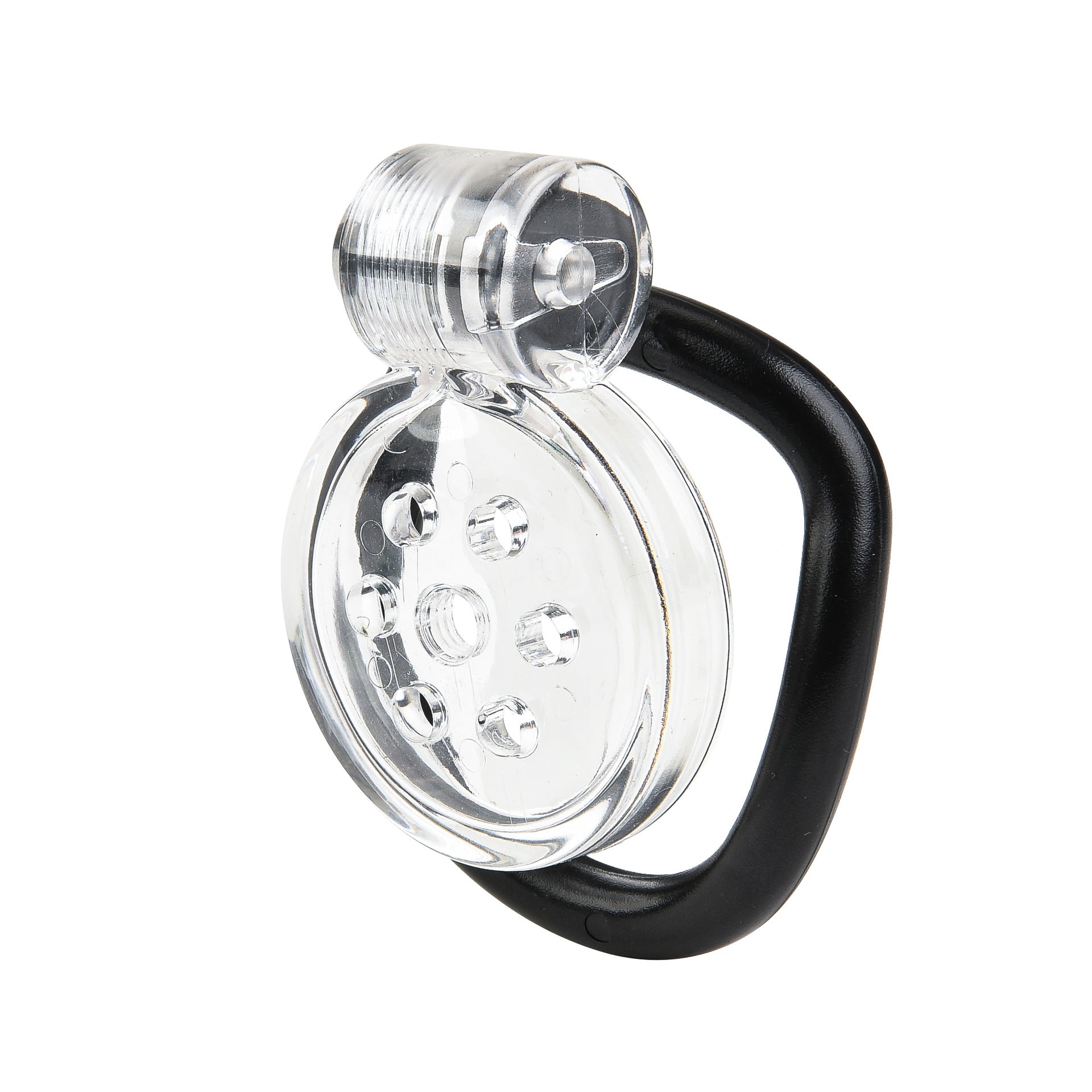 Male Chastity Cage With Clear Cage - Black - image 5